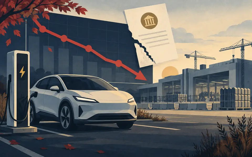 U.S. EV Sales Fall as Automakers Scale Back Battery Plans