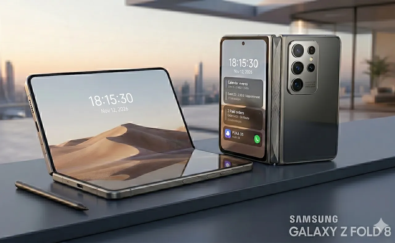 Samsung Galaxy Z Fold 8 wide foldable teaser with leaked camera specifications